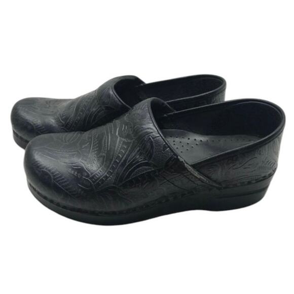 Dansko Professional Tooled Leather Clogs Womens size 39 US 8.5-9 - Picture 4 of 10